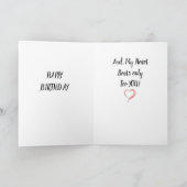 "UW BIRTHDAY" IK HEB MIJN OGEN OP JE! KAART (Binnen)