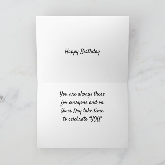 "UW BIRTHDAY" TIJD OM TE ZEGGEN DAT JE SPECIAAL BE FEESTDAGEN KAART (Binnen)