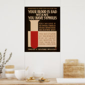 Uw bloed is slecht voor u als kind  poster (Keuken)