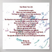 Uw bloed, uw leven 15 cm x 15 cm Poster (Voorkant)
