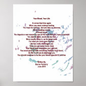 Uw bloed, uw leven 21 x 28 cm Poster (Voorkant)