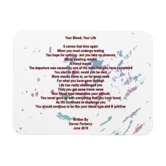 Uw bloed, uw leven 7 x 10 cm Flexibel magneet