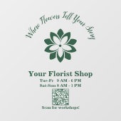 🌸Uw Bloemistenwinkel, Aangepaste Cling Vinyl Sign Raamsticker (Vel)