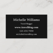Uw Blog Visitekaartje voor fotosjabloonreizen (Achterkant)