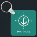 Uw Boat Name Compass Anchor ca0a Sleutelhanger<br><div class="desc">Nautical Your Boat Name Compass Anchor Sleutelhanger</div>