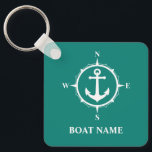 Uw Boat Name Compass Anchor ca0a Sleutelhanger<br><div class="desc">Nautical Your Boat Name Compass Anchor Sleutelhanger</div>