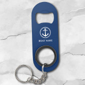 Uw Boat Name Zee Anchor Blue Mini Flessenopener