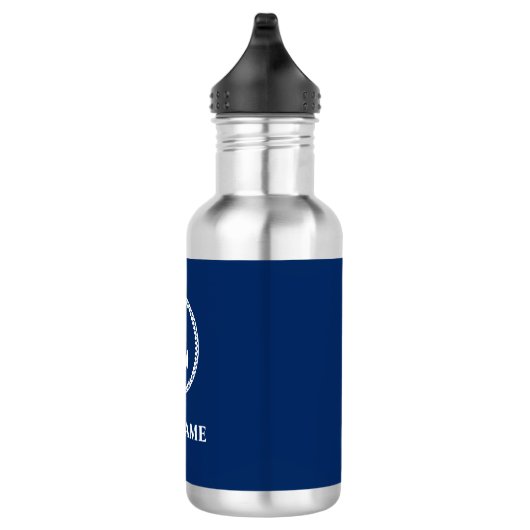 Uw Boat Name Zee Anchor Blue Waterfles (Rechts)