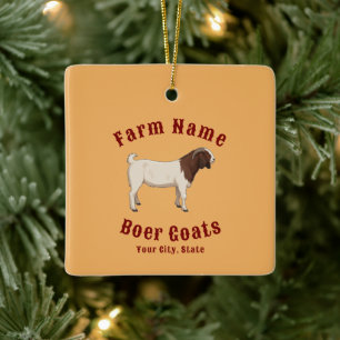 Uw boerderij Boer Geiten Keramisch Ornament