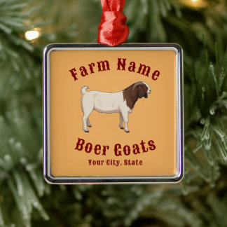 Uw boerderij Boer Geiten Metalen Ornament