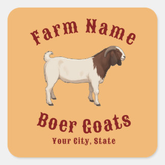 Uw boerderij Boer Geiten Vierkante Sticker