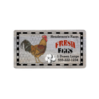 Uw Boerderij Fresh Eggs Etiket