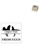Uw Boerderij naam Fresh Eggs Rubber stempel (Gestempeld)