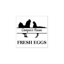 Uw Boerderij naam Fresh Eggs Rubber stempel
