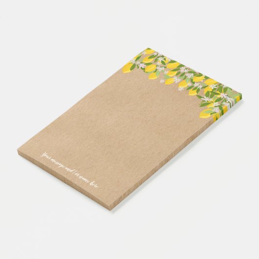 Uw boodschap Rustiek citroen groen Post-it® Notes (Schuin)