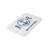 Uw boot of familienaam Seahorse Anchor White Badmat (Gekanteld)