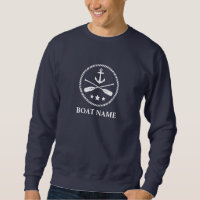 Uw boot of naam & marineblauw anker & roeiers mari
