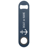 Uw boot of naam Nautical  Anchor Blue Speed Flessenopener (Voorkant)