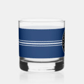 Uw boot of naam nautische anker touw sterren whisky glas (Voorkant)