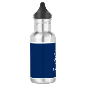 Uw bootnaam Anchor & Oars White Stripes Waterfles (Links)