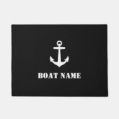 Uw bootnaam Anchor Zwart Deurmat (Voorkant)