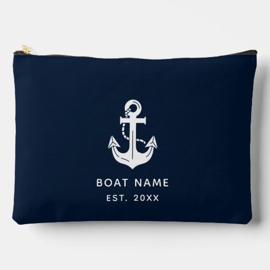 Uw bootnaam anker blauw etui (Voorkant)