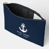 Uw bootnaam anker blauw etui (Open)