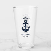 Uw bootnaam Anker Blauw Glas (Achterkant)