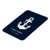 Uw bootnaam Anker Blauw  Magneet (Linkerzijde)