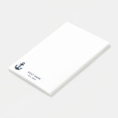 Uw Bootnaam Anker Blauw Post-it® Notes (Schuin)