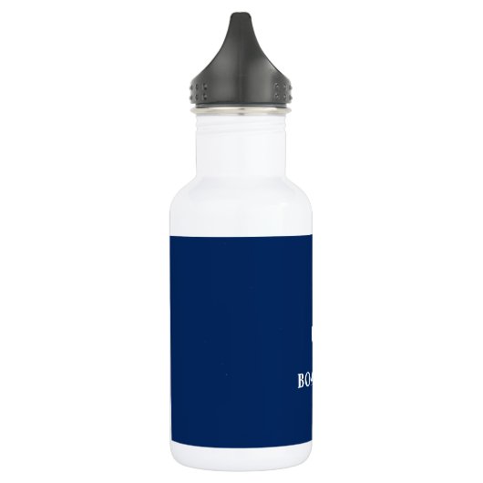 Uw Bootnaam  Anker Blauw Wit Waterfles (Links)