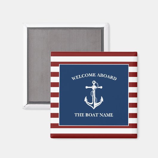 Uw Bootnaam Anker Magneet (Voorkant / Achterkant)