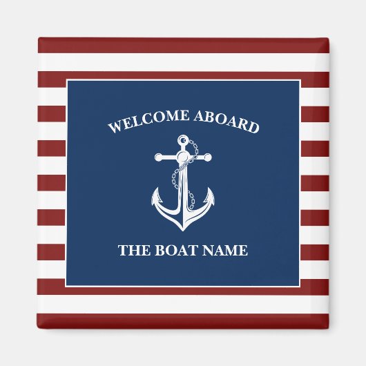 Uw Bootnaam Anker Magneet (Voorkant)