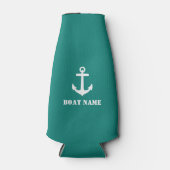 Uw bootnaam Anker Navy Flesjeskoeler (Voorkant)