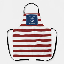 Uw Bootnaam Anker Schort