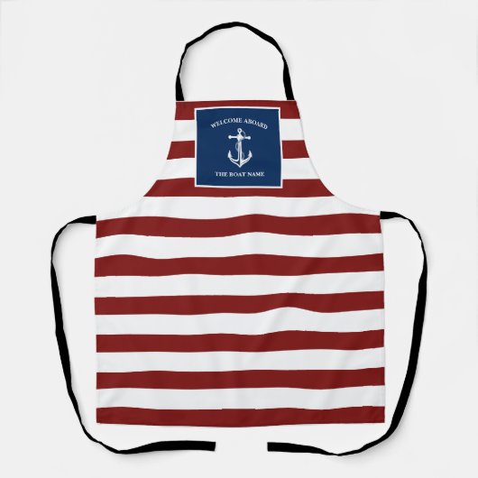 Uw Bootnaam Anker Schort (Voorkant)