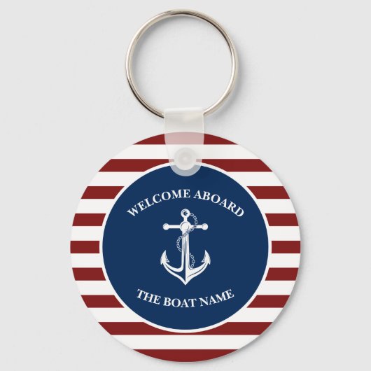 Uw Bootnaam Anker Sleutelhanger (Achterkant)