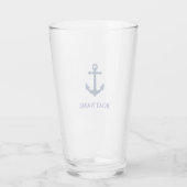 Uw Bootnaam Blauw Klassiek Balanker Glas (Achterkant)