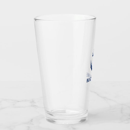 Uw Bootnaam Blauw Klassiek Balanker Glas (Rechts)