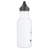 Uw Bootnaam Blauw Kompas Anker Wit Waterfles (Links)
