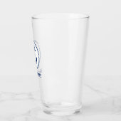 Uw Bootnaam Blauw Touw & Anker Glas (Links)