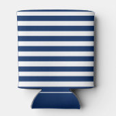 Uw bootnaam Classic Lighthouse Navy Striped Blikjeskoeler (Achterkant)