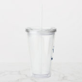 Uw Bootnaam Kompas Anker Acryl Drinkbeker (Rechts)