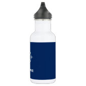 Uw Bootnaam Kompas Anker Blauw Wit Waterfles (Rechts)