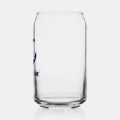 Uw bootnaam Nautical Anker Navy Blue Blikvorm Glas (Links)