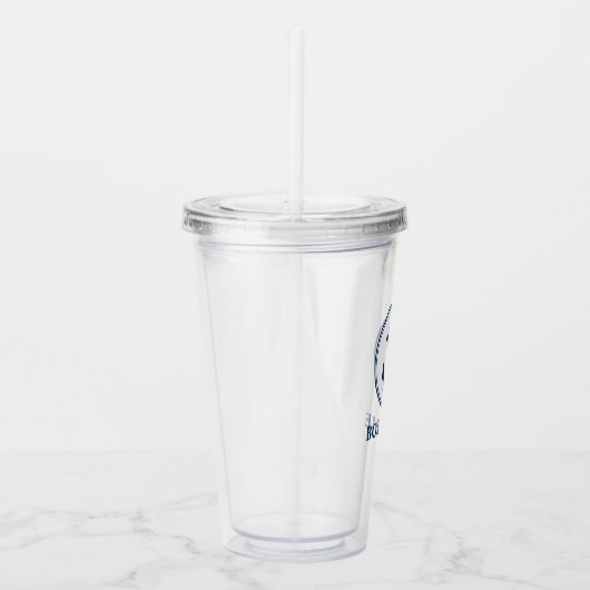 Uw Bootnaam Touw & Anker Acryl Drinkbeker (Rechts)