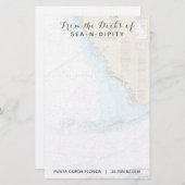 Uw bootnaam vanaf de dekken van Florida Nautical Briefpapier (Voorkant / Achterkant)