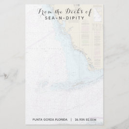 Uw bootnaam vanaf de dekken van Florida Nautical Briefpapier