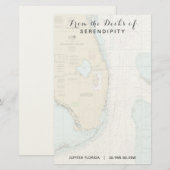 Uw bootnaam vanaf de dekken van Florida Nautical Briefpapier (Voorkant / Achterkant)