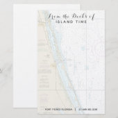 Uw bootnaam vanaf de dekken van Fort Pierce FL Briefpapier (Voorkant / Achterkant)